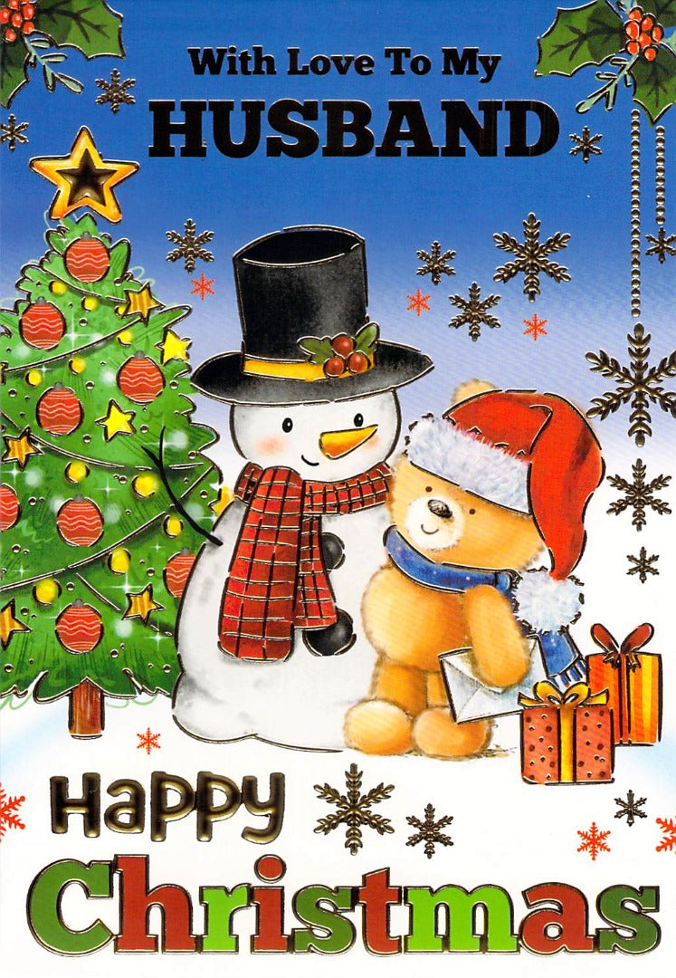 This Husband - Christmas - Snowman - Greeting Card is a Greeting Card priced at £ 1.60 from Made To Be Treasured range. Produced by Generic for excellent quality