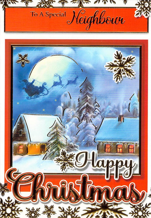 This Neighbour - Christmas - snow street - Greeting Card is a Greeting Card priced at £ 1.60 from Made To Be Treasured range. Produced by Generic for excellent quality