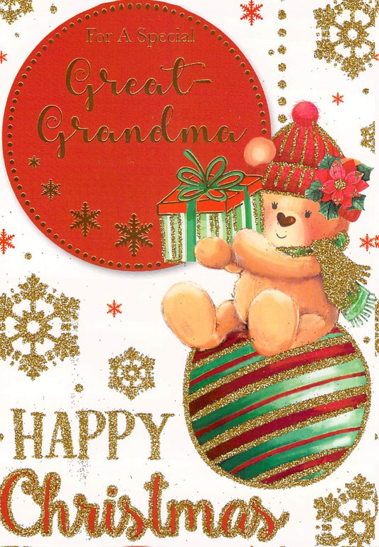 This Great Grandma - Christmas - Greeting Card is a Greeting Card priced at £ 1.60 from Made To Be Treasured range. Produced by Generic for excellent quality