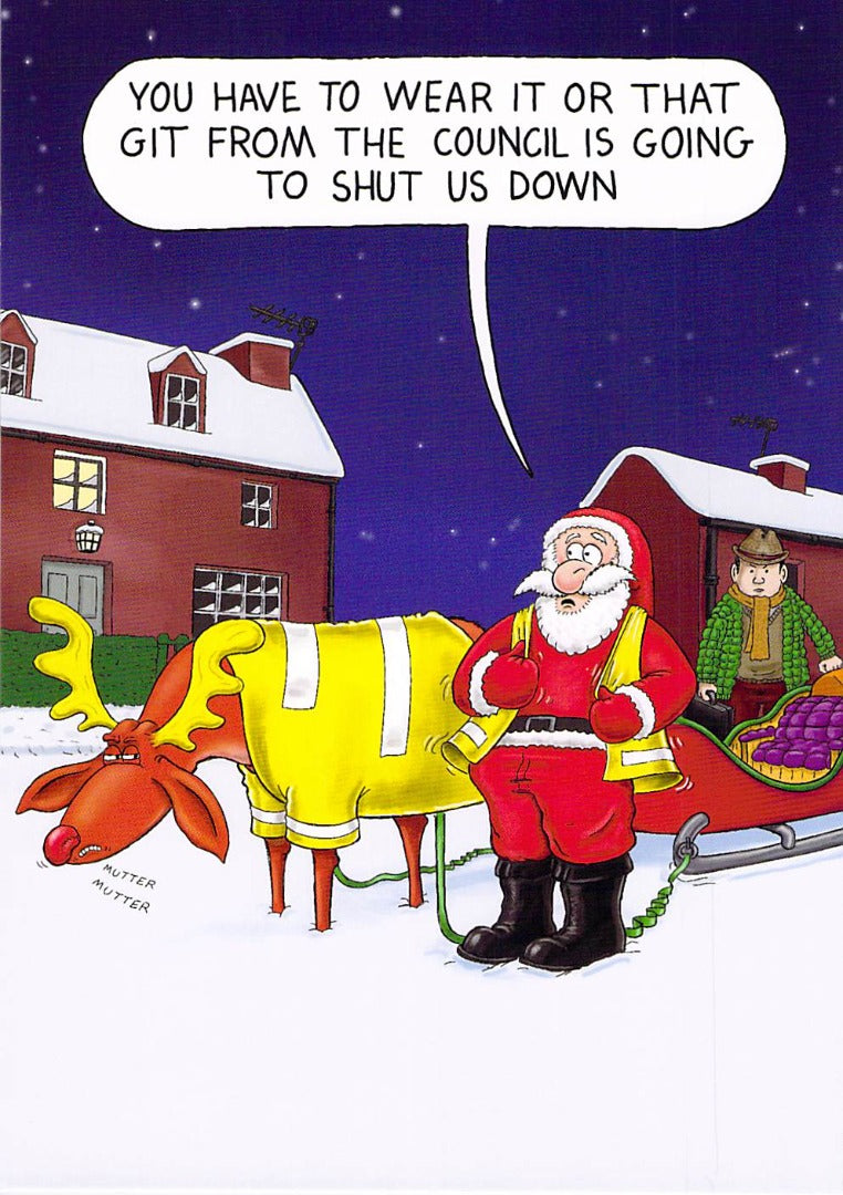 This Funny Christmas Card - Santa's Council Warning Joke by Paperlink is a Christmas Card priced at £ 3.29 from Made To Be Treasured range. Produced by Paperlink for excellent quality