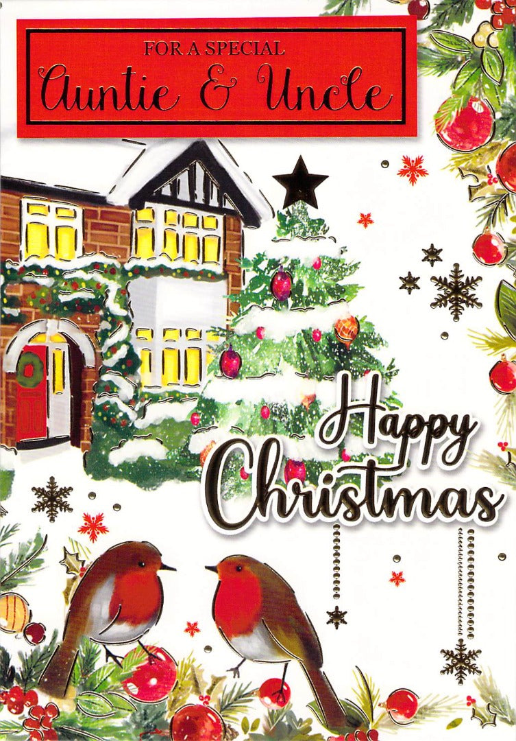 This Auntie And Uncle - Christmas - Greeting Card is a Greeting Card priced at £ 1.99 from Made To Be Treasured range. Produced by Generic for excellent quality