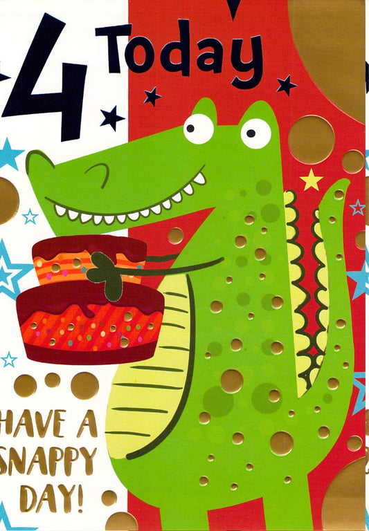 This 4th Birthday - Age 4 - Dino - Greeting Card - Multi Buy Discount is a Greeting Card priced at £ 1.99 from Made To Be Treasured range. Produced by Unbranded for excellent quality
