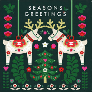 This Christmas Greeting Card - Blank - Reindeers is a Greeting Card priced at £ 6.49 from Made To Be Treasured range. Produced by Heart Of Garden for excellent quality