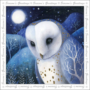 Christmas Greeting Cards - Owl - Multi Pack of five