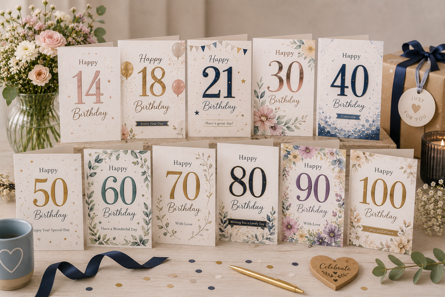 Birthday Card Ages 14-100 Years