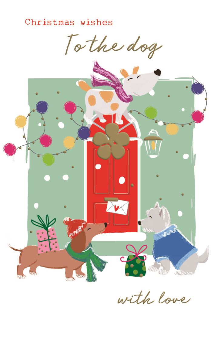 Christmas Greeting Card to the Dog