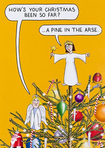 Paperlink Funny Christmas Card Rude Xmas Tree Fairy