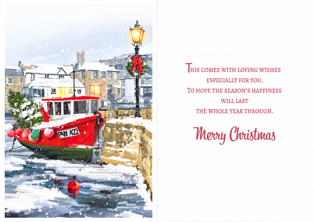 Inside verse of Poppy Hill Great-Grandson Christmas card