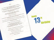 Load image into Gallery viewer, 13th Birthday - Age 13 - Milestone Greeting Card - Facts From Year Of Birth
