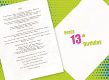 Load image into Gallery viewer, Picture 1 of 2  Have one to sell? Sell it yourself 13TH - Age 13 Birthday Greeting Card - Milestone - Fun Facts From Year Of Birth
