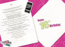 Load image into Gallery viewer, 16th Birthday - Age 16 - Milestone Greeting Card - Facts From Year Of Birth
