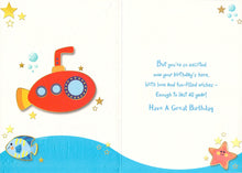 Load image into Gallery viewer, 3rd Birthday Card, Under the Sea Theme
