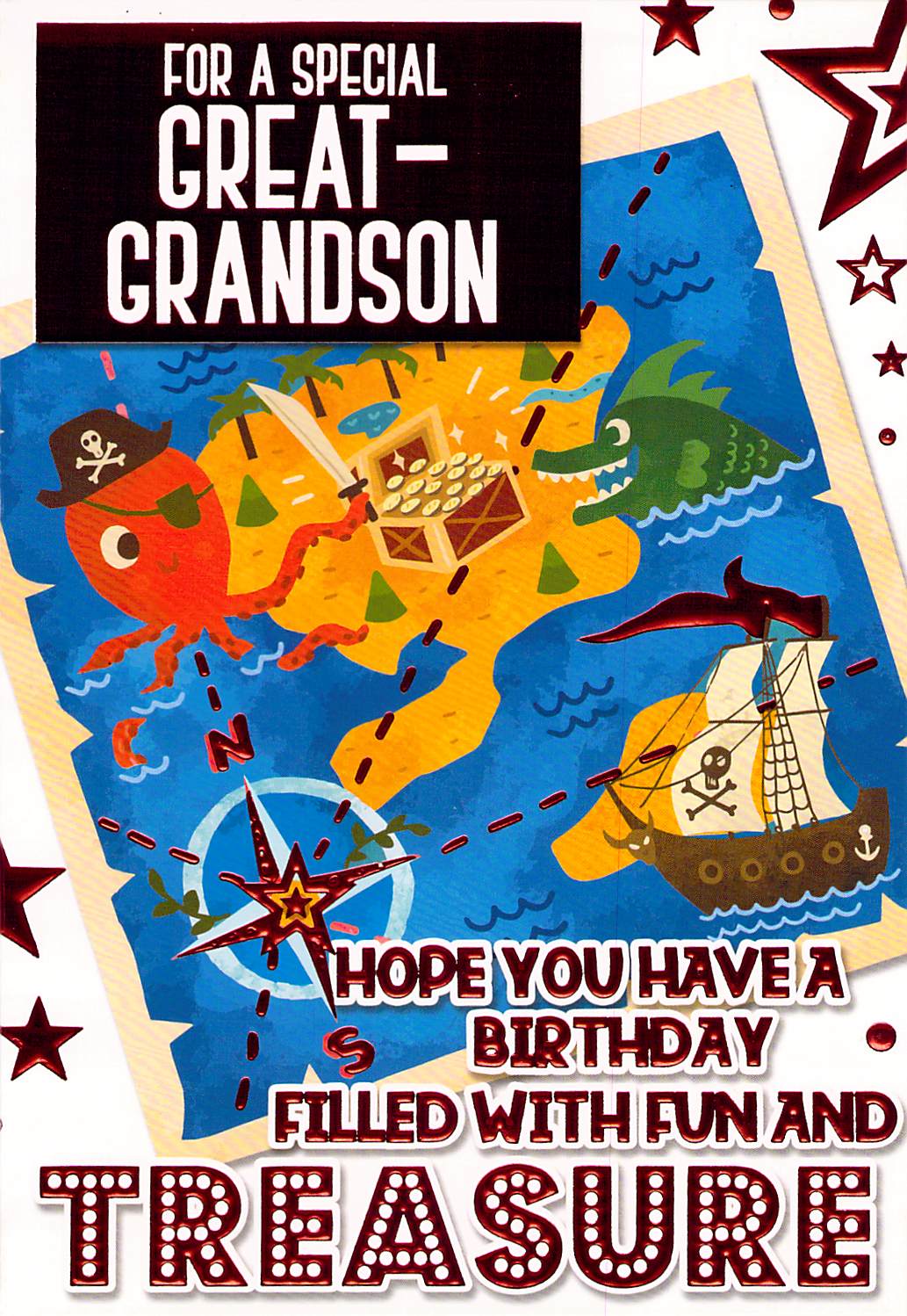 Great Grandson - Under The Sea - Birthday Card - Multibuy - Free Postage