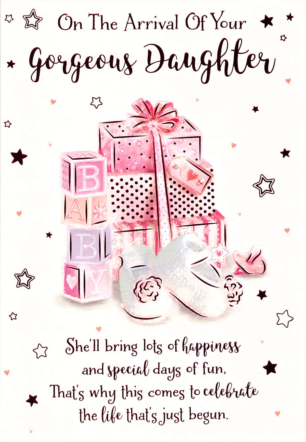 Birth - Baby Girl Card - Multibuy - Free Postage