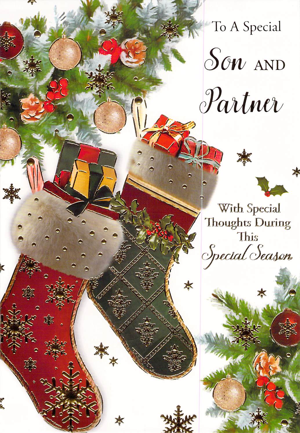 Son & Partner - Christmas Card - Multibuy - Free Postage