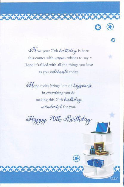 70th - Birthday Card - Multibuy - Free Postage