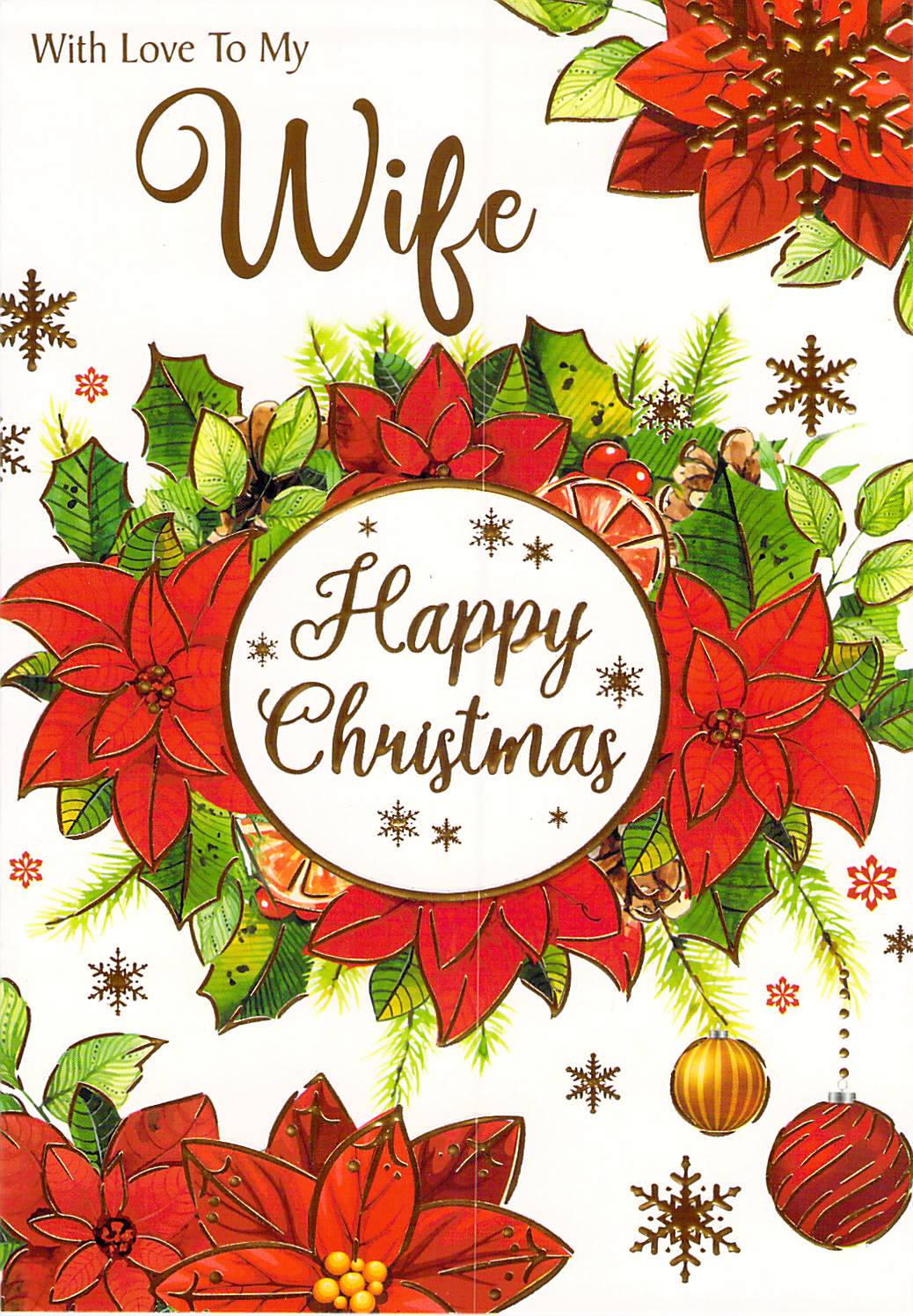 Wife - Christmas Card - Multi Buy - Free Postage