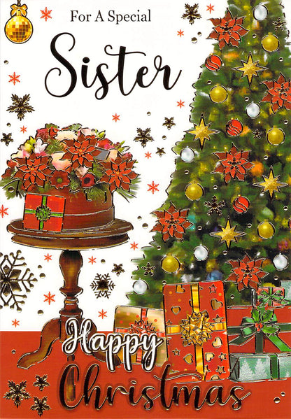 Sister - Christmas Card - Christmas Tree - Multi Buy - Free Postage