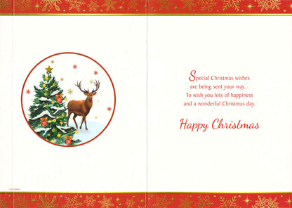 Cousin - Christmas - Tree - Deer - Greeting Card - Multi Buy - Free Postage