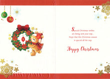 Load image into Gallery viewer, Granddaughter - Christmas Card - Floral - Bear - Multi Buy - Free Postage
