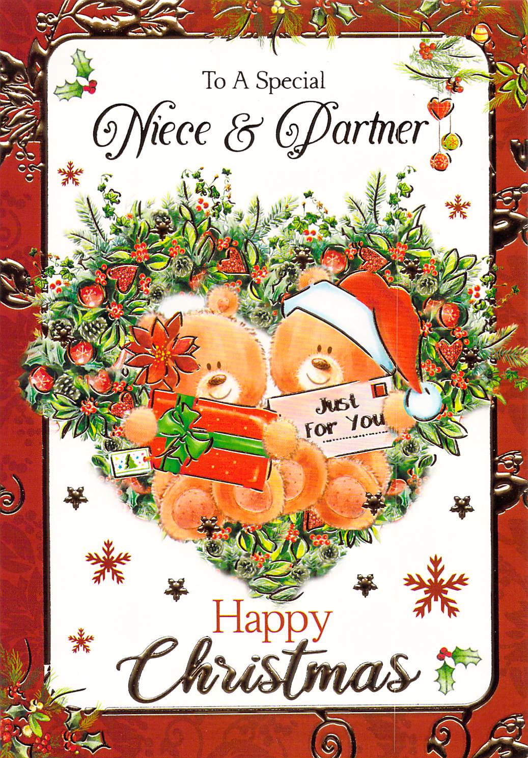 Niece And Partner - Christmas Card - Multi Buy - Free Postage