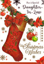 Load image into Gallery viewer, Daughter In Law - Christmas Card - Stocking - Multi Buy - Free Postage
