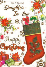 Load image into Gallery viewer, Daughter In Law - Christmas Card - Stocking - Multi Buy - Free Postage
