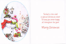 Load image into Gallery viewer, Sister &amp; Brother In Law - Christmas Card - Snowman Hugging - Multi Buy - Free Postage
