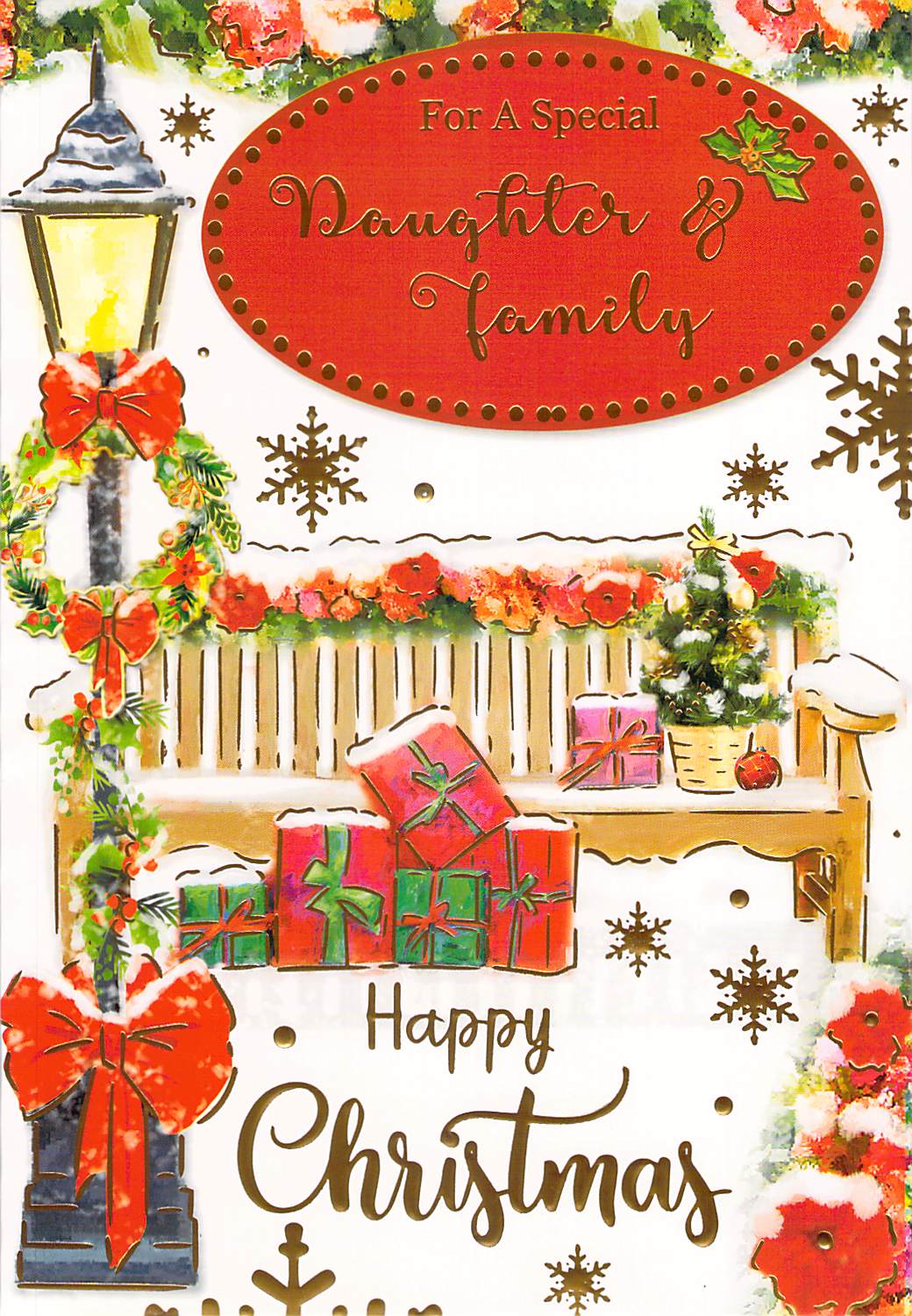 Daughter And Family - Christmas Card - Snowy - Multi Buy - Free Postage