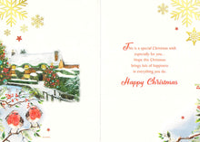 Load image into Gallery viewer, Son &amp; Daughter In Law - Christmas Card - Robin - Multi Buy - Free Postage
