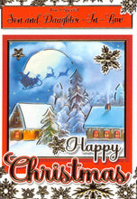 Load image into Gallery viewer, Christmas Card for Son and Daughter-in-Law, Winter Scene with Houses and Trees
