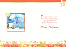 Load image into Gallery viewer, Christmas Card for Son and Daughter-in-Law, Winter Scene with Houses and Trees
