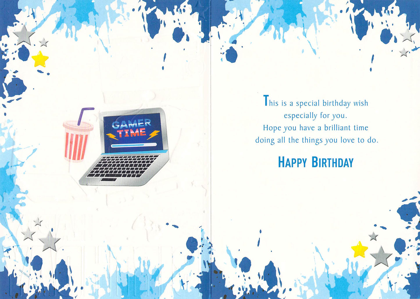 8th Birthday Card with Gaming Theme