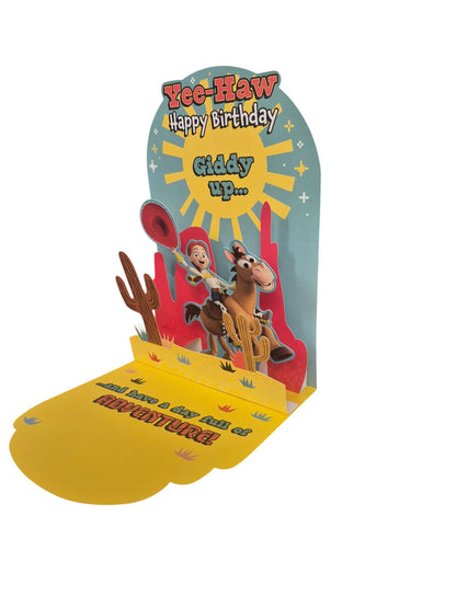 Disney Pixar Toy Story Jessie & Bullseye 3D Pop-Up Birthday Card