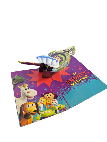 Disney Toy Story 3D Pop Up Birthday Card – Buzz Lightyear Infinity & Beyond