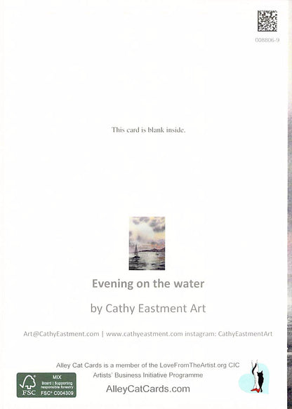 Evening on the Water – Cornish Coastal Greeting Card