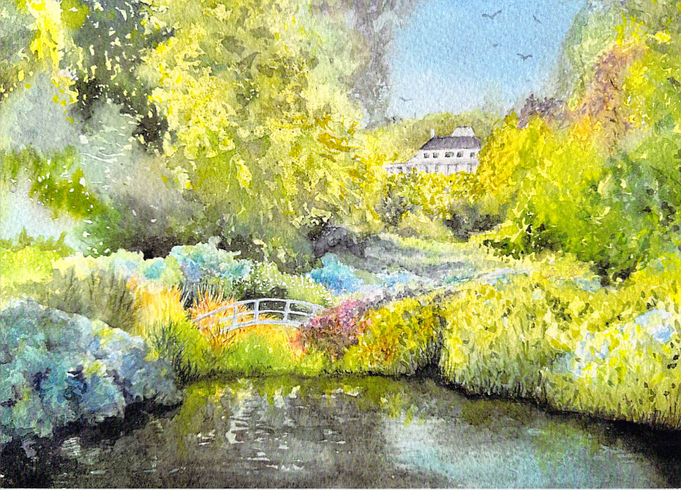 Trebah Gardens, Mawnan Smith – Greeting Card by Cornish Artist Cathy Eastment