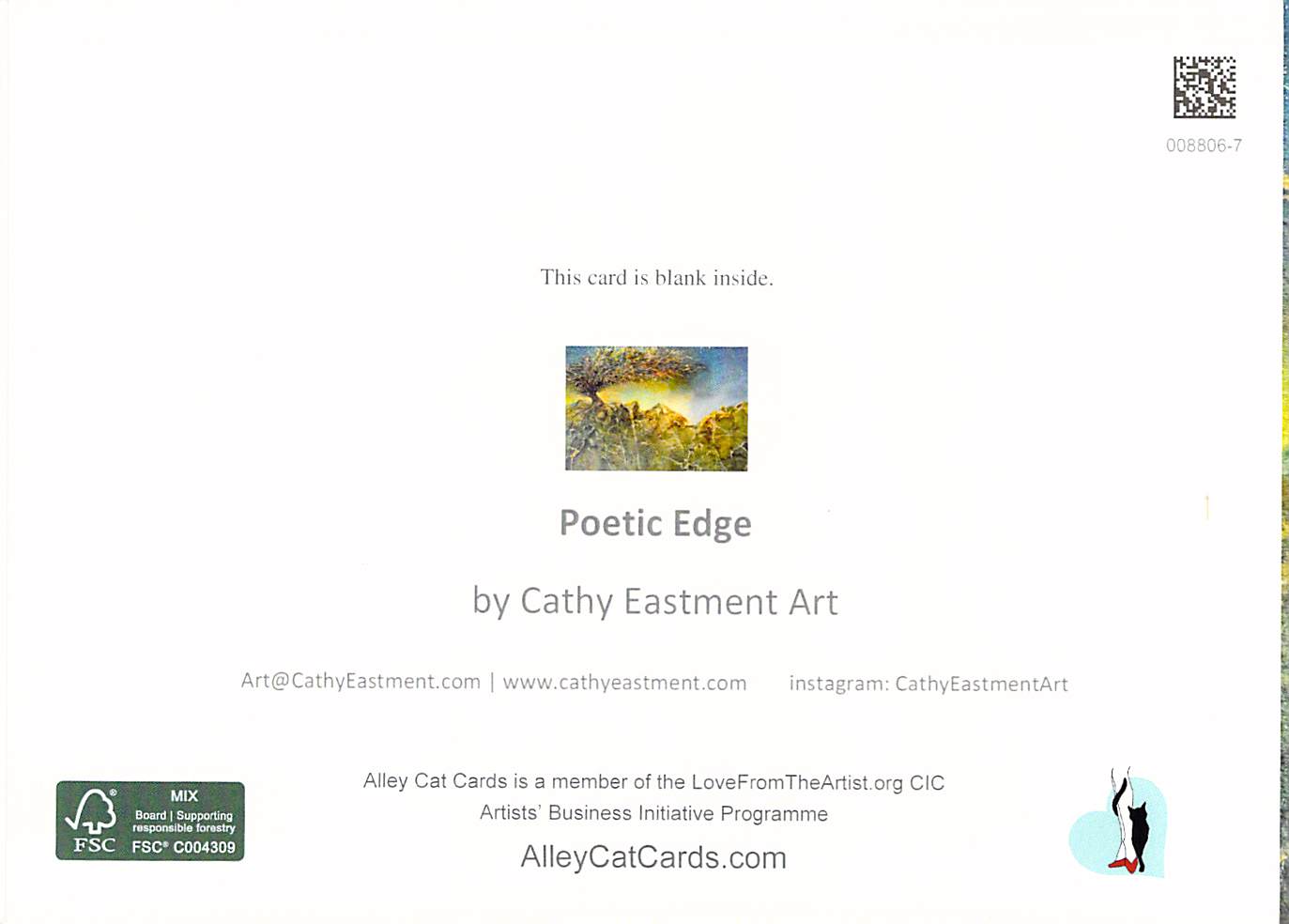 Poetic Edge – Greeting Card by Cornish Artist Cathy Eastment