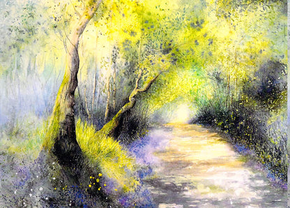 Into the Blue – Blank Greeting Card by Cornish Artist Cathy Eastment