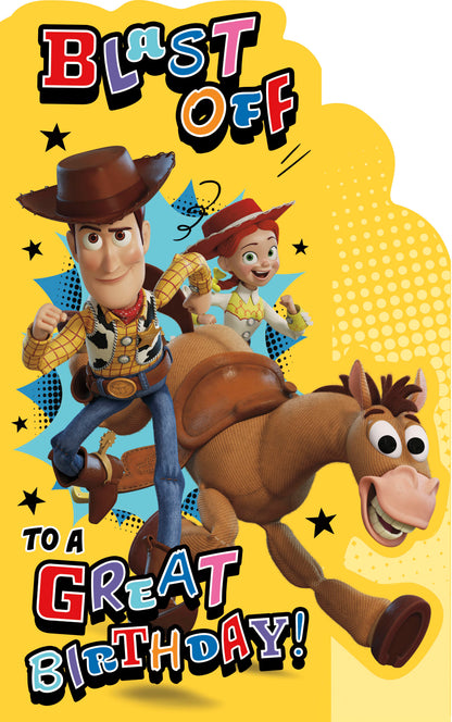 Disney Pixar Toy Story Birthday Card – Woody, Jessie, Buzz Lightyear & Friends