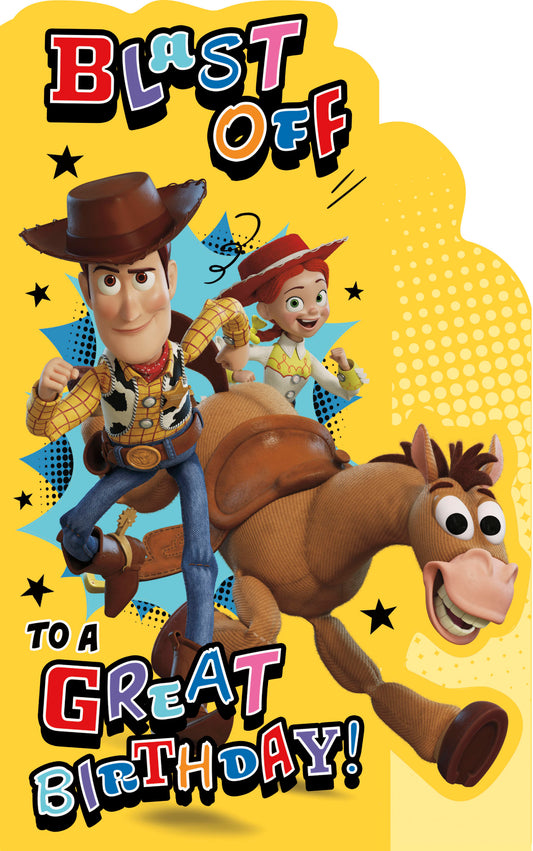Disney Pixar Toy Story Birthday Card – Woody, Jessie, Buzz Lightyear & Friends