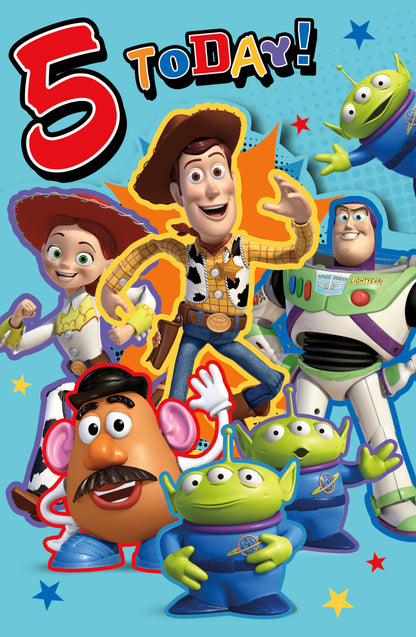 Toy Story 5th Birthday Card | Disney Pixar Age 5 Birthday Card