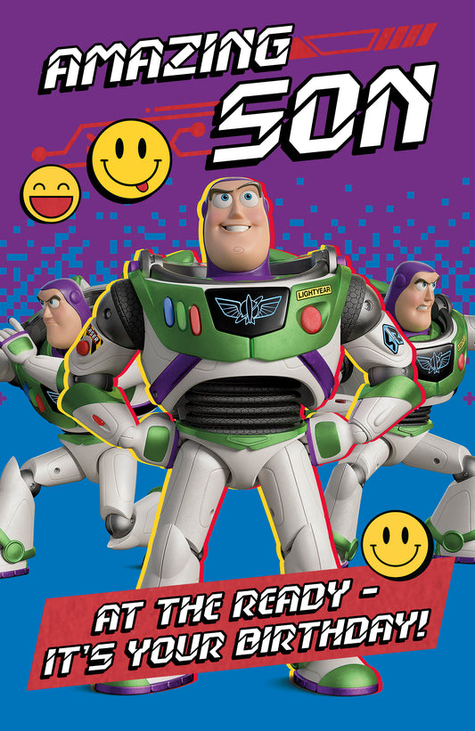 Toy Story Amazing Son Birthday Card | Disney Pixar Buzz Lightyear Birthday Card