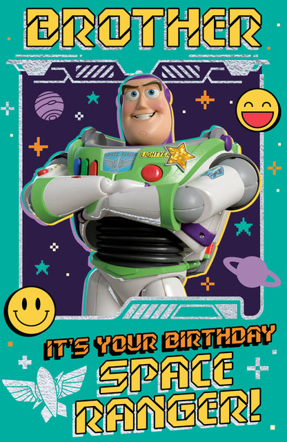 Disney Toy Story Brother Birthday Card – Buzz Lightyear Space Ranger Car