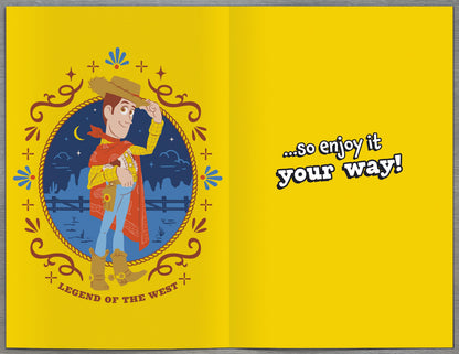 Disney Pixar Toy Story Nephew Birthday Card – Woody, Buzz & Rex