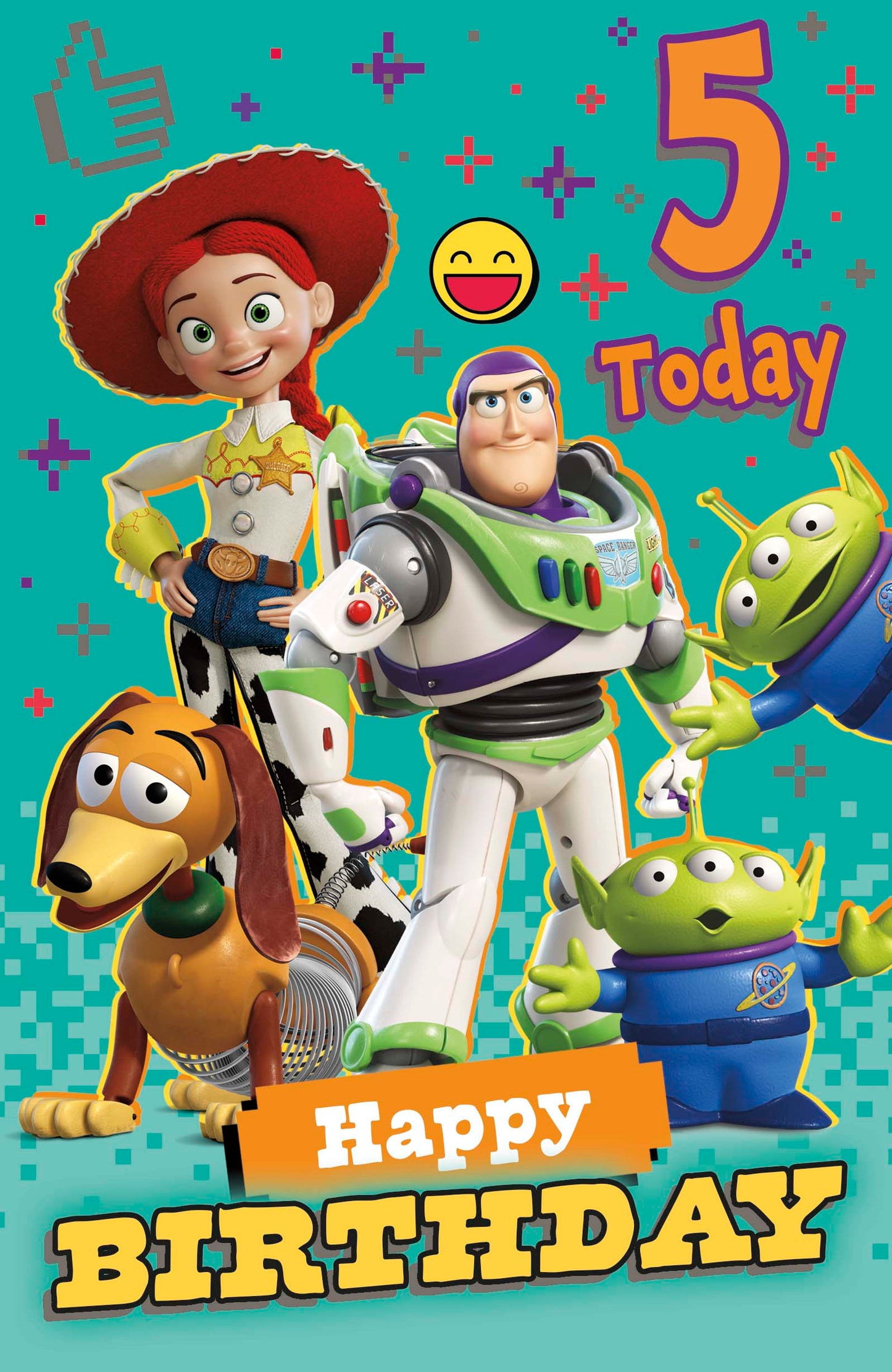 Disney Toy Story 5th Birthday Card – Buzz Lightyear & Jessie Age 5 Card