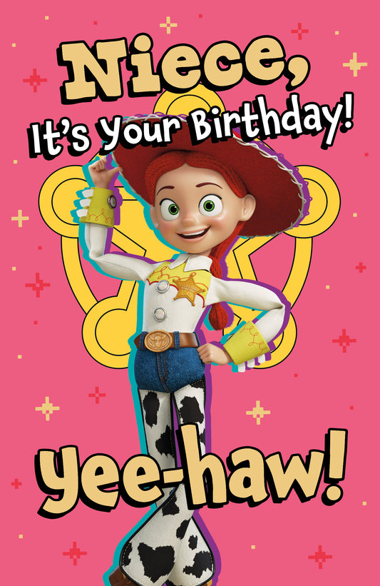 Disney Toy Story Niece Birthday Card – Jessie & Woody Birthday Car
