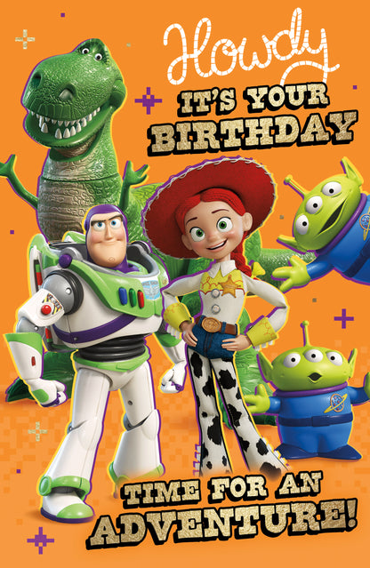 Toy Story Birthday Card for Kids | Disney Pixar Buzz Woody Jessie Greeting Card
