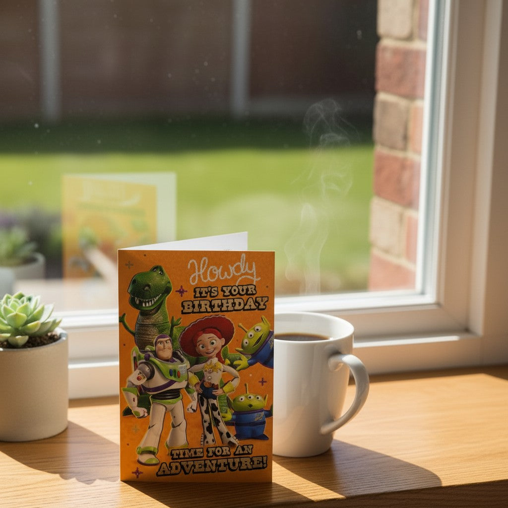Toy Story Birthday Card for Kids | Disney Pixar Buzz Woody Jessie Greeting Card