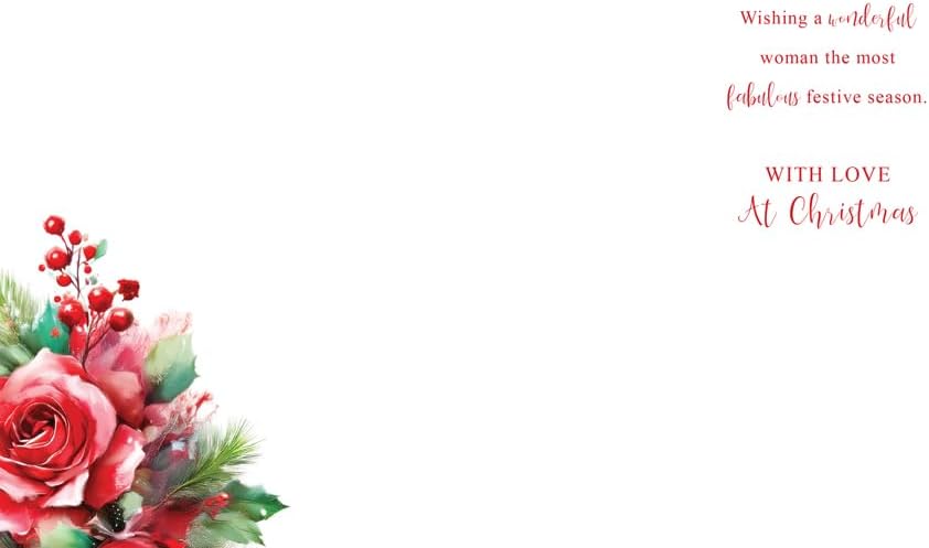 Inside verse wishing a wonderful Mum a fabulous festive season